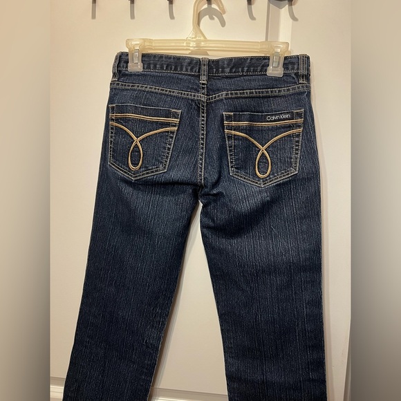 Calvin Klein Y2K Straight Leg Jeans Dark Wash Size 2 - Picture 10 of 13